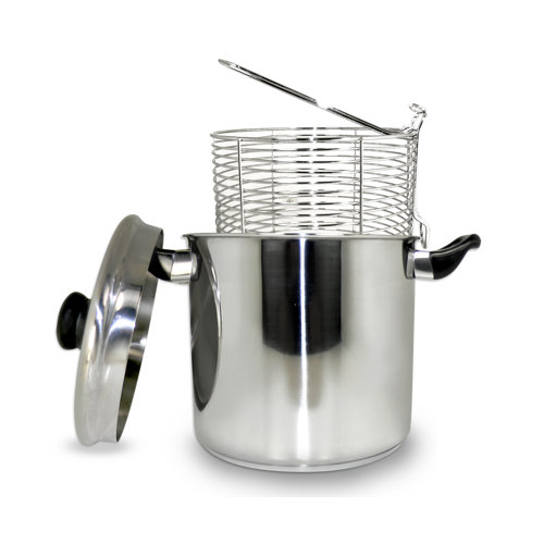 Cook Pro 6 qt. Stainless Steel All In One Stovetop Deep Fryer & Stock